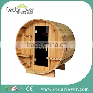 Outdoor Red Cedar Barrel Sauna Cabin thumbnail-1