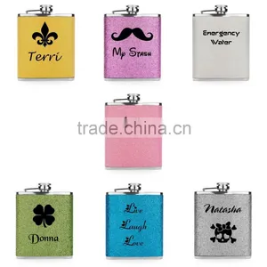 Glitter Stainless Steel Drinking Party Gift Flask Fashion Portable thumbnail-1