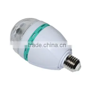 NEW Style RGB Full Color E27 3W AC 110V 220V LED Bulb Crystal Auto Rotating Stage Effect DJ Mini Laser Disco Stage Light Lamp thumbnail-6