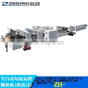 ZH-1450PC High Speed Paper Box Folder Gluer Sale On Modular Type for 4 6 Box thumbnail-1