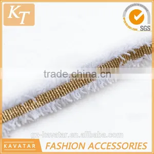 Silver and Gold Bottom Ribbon With Rough Selvedge thumbnail-4