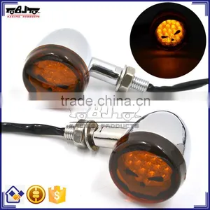 BJ-SL-062 Universal E-Mark Chrome Aluminum Amber Motorbike LED Light Motorcycle Turn Signal thumbnail-1