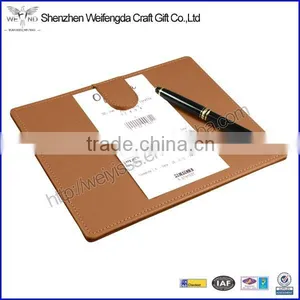High Quality Desktop Leather Writing Pad With Magnet Clip thumbnail-1