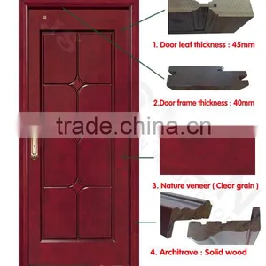 Pre-hung Sound-roof Water-proof Oversize Exterior Door With Cherry Wood thumbnail-3