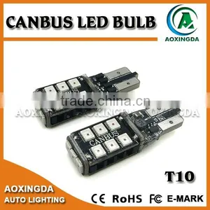 400LM 2835 15SMD CANBUS LED Bulb T10 194 White Red Yellow thumbnail-1