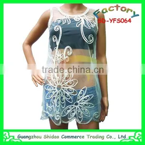 Manufacturer Offer Ladies Embroidery White Lace Sleeveless Blouse thumbnail-5