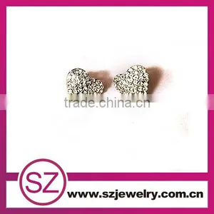 EN0064 Wholesale Fashion Jewelry Zircon Micro Paved Heart Earings China thumbnail-1