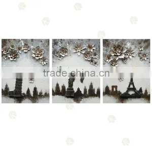 Wholesale Price Excellent Detail Handmade Abstract Village Scenery Oil Painting thumbnail-2