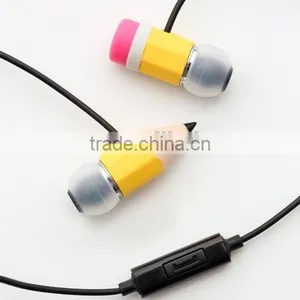 Newest Magic Pencil Stereo Earphone With Microphone and Volum Control SM-IP24 thumbnail-5