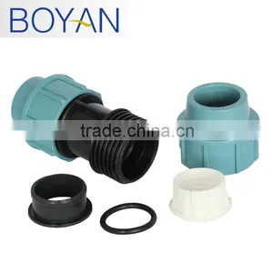 Pp/pe Compression Fittings Coupling Quick Pipe Irrigation Coupling thumbnail-4