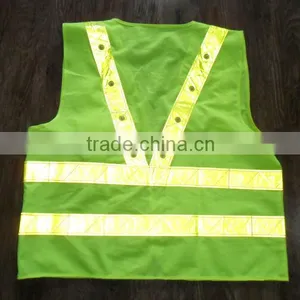 China Wholesale Cheap Led Yellow Safety Vest With Pockets thumbnail-1