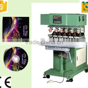 China High Speed Cd/dvd 6 Color Printing Machine Pad Printer for Sale LC-SPM6-150/20T thumbnail-1