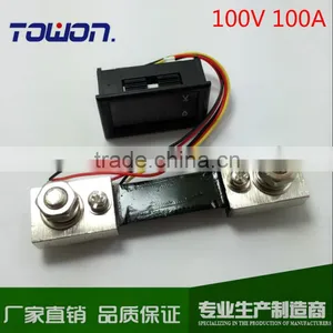 Dual LED Digital Voltmeter Ammeter Amp Volt Meter + Current Shunt DC 100V 100A thumbnail-2