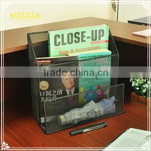 Table Standing 2 Mesh Pockets Metal Book Stand thumbnail-4