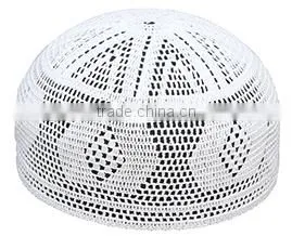 Manufacturers Wholesale High Quality White Handmade Islam Hat thumbnail-1