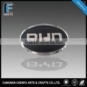 Famous Car Logo and Their Name 3D Self-adheisve ABS Plastic Chrome Plated Car Wheel Cap thumbnail-1