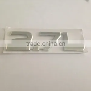 Custom 3D ABS Plastic Chrome 2.7L Decal Car Rear Letter Sticker Badge Emblem thumbnail-4