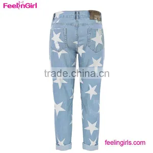 2016 Women Wide Hip Hop Stars New Fashion Jeans Pants thumbnail-5