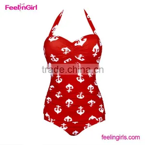 Hot Sale Wholesale Women Strapped Red Bikini Swimwear thumbnail-2