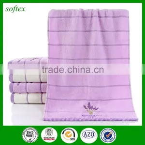 32s2 Lavender Soft Wholesale Cosmetic Cotton Embroidery Towel thumbnail-2