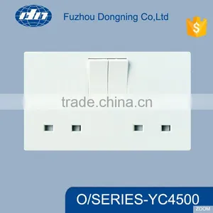 3*6 White Ouble UK 13A Switched Socket for Hotel CE Approved YC4500 thumbnail-1