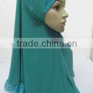 H297 Latest Muslim Hijab With Beautiful Net,muslim Scarf thumbnail-2