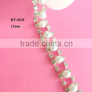 Hot !! Newest Design of the Rhinestone Embellishment for Bridal Dresses (RT-4028) thumbnail-1