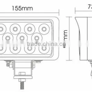 Bright 33w 12v Automobile Car Accessory 4x4 LED Headlight Rectangle LED Work Light for Offroad ATV UTV thumbnail-6