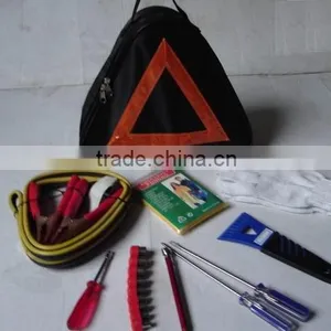 Car Roadside Emergency Kit in Black Triangle Bag thumbnail-1