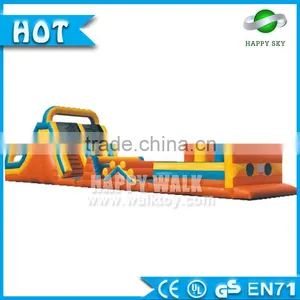 HappySky 0.55mm PVC 15*6m Inddor&outdoor Inflatable Vertical Rush Obstacle Course for Adult and Kids thumbnail-1