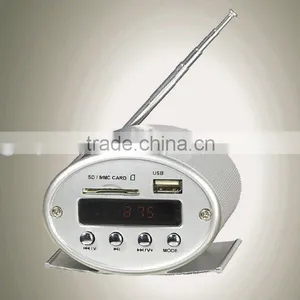 White Mini Reader With LED,FM, thumbnail-1