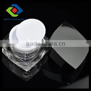 15gm Square Transparent PMMA Acrylic Cream Jars,hot Selling Nice Plastic Mason Jar,cream Container thumbnail-1