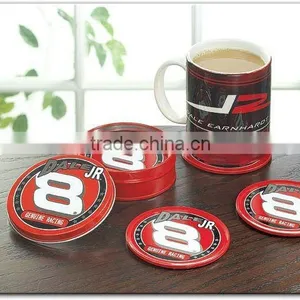 Round Metal Coffee Coaster Set thumbnail-1