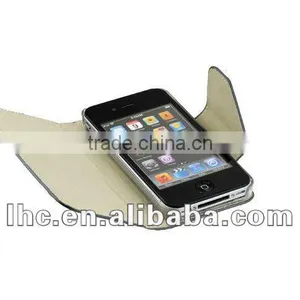 Fashion Design Leather for Iphone4 Cover With Deautiful Appearance thumbnail-1