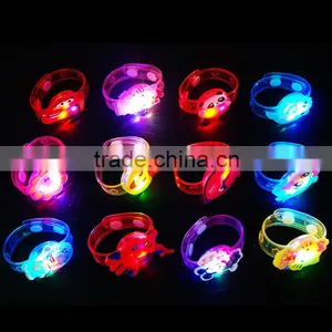 3 Flash Children Cartoon Led Lighted Bracelet,led PVC Wristband for Kids thumbnail-1