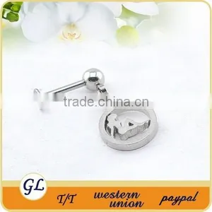 LR01132 Stainless Steel Dangle Scissors Piercing Labret Stud thumbnail-3