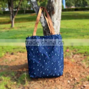 2016 Hot Selling Beach Tote Bag Cotton Canvas Beach Bag thumbnail-2
