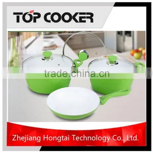 5pcs Aluminum Ceramic Coating Jumbo Cookware Set thumbnail-1