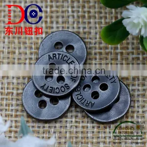 Gunmetal Sew Button 4 Hole Metal Button for Jeans Shirt thumbnail-1