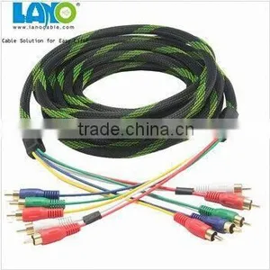 Top Quality Nylon Braid 5RCA to 5RCA Audio Cable With Cheap Price thumbnail-1