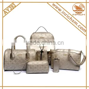 Ladies Wallet Ladies Pars Hand Set Bag 6 Pcs in One Set Lady Handbag Set Quality Choice Most Popular thumbnail-3