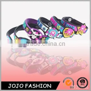 2016 Hot Selling Wholesale Cheap Custom Halloween Skull Bracelet Kids Cartoon Silicone Bracelet Supplier's Choice thumbnail-1