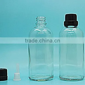 100ml Clear Glass Essential Oil Bottle With European Dropper Cap thumbnail-2