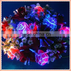 Fiber Optic Silk Flowers / Artificial Flowers With LED Lights / Rose thumbnail-1