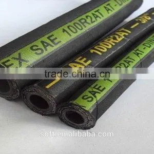 SAE100 R2AT Steel Wire Braided Reinforced Hydraulic Rubber Hose thumbnail-1
