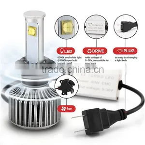 2016 New Product Retail Car Accessories Led Headlight Bulb 40w 80w 4800LM X7 Auto H7 thumbnail-5