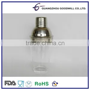 2016 CE/FDA Safe Transparent Stainless Steel Acrylic Plastic Cocktail Shaker thumbnail-2