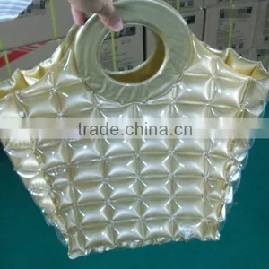 China Inflatable Leisure Bag in Golden Color,inflatable Cute Shopping Bag,air Beach Bag thumbnail-1