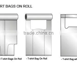 HDPE/LDPE Plastic Bag on Rolls ; T-shirt Bag on Roll thumbnail-1