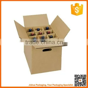 OEM Custom Corrugated Paper Wine Box With Dividers thumbnail-6